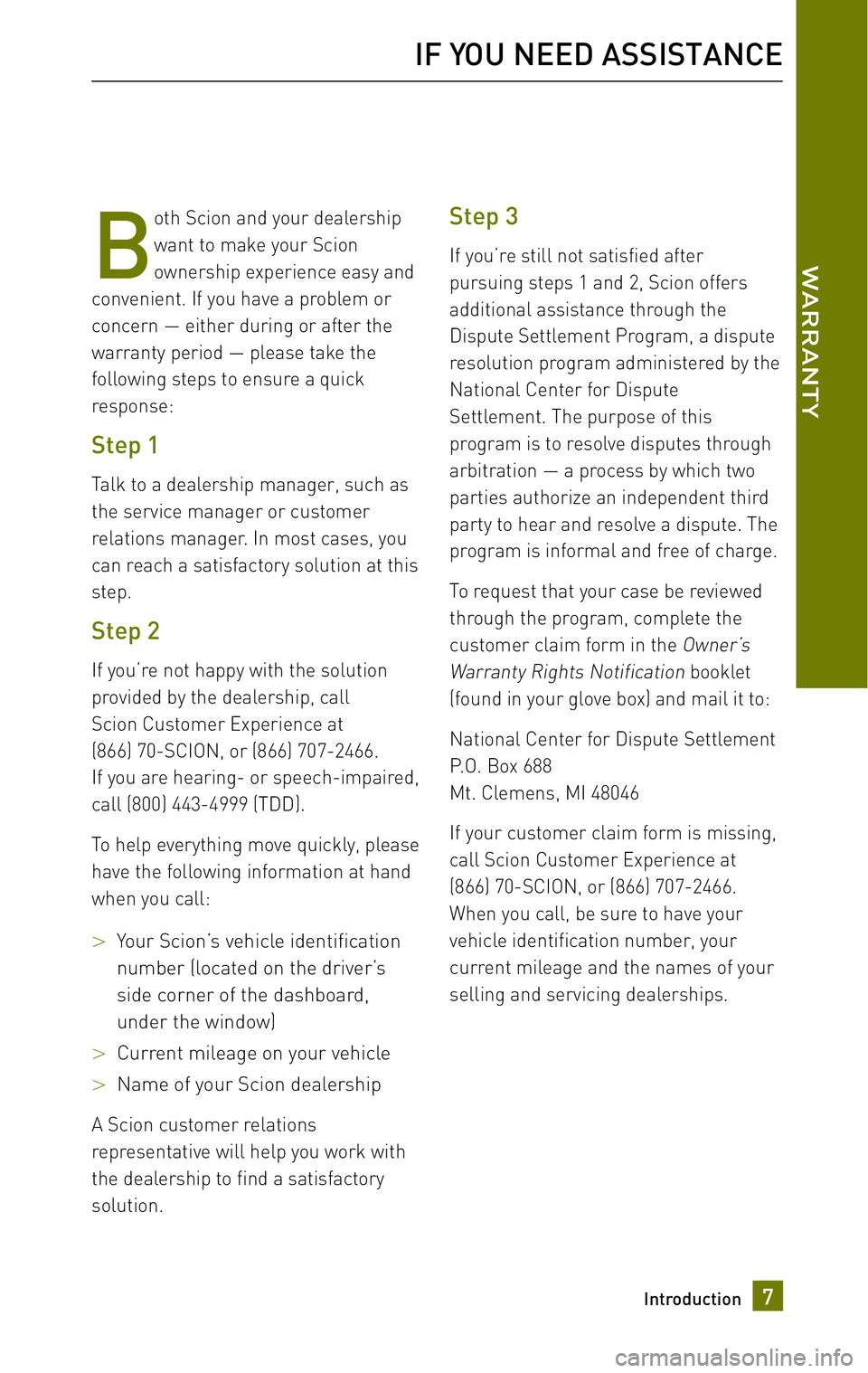 TOYOTA xB 2010 Warranties & Maintenance Guides (in English) TOYOTA xB 2010 Warranties & Maintenance Guides (in English)