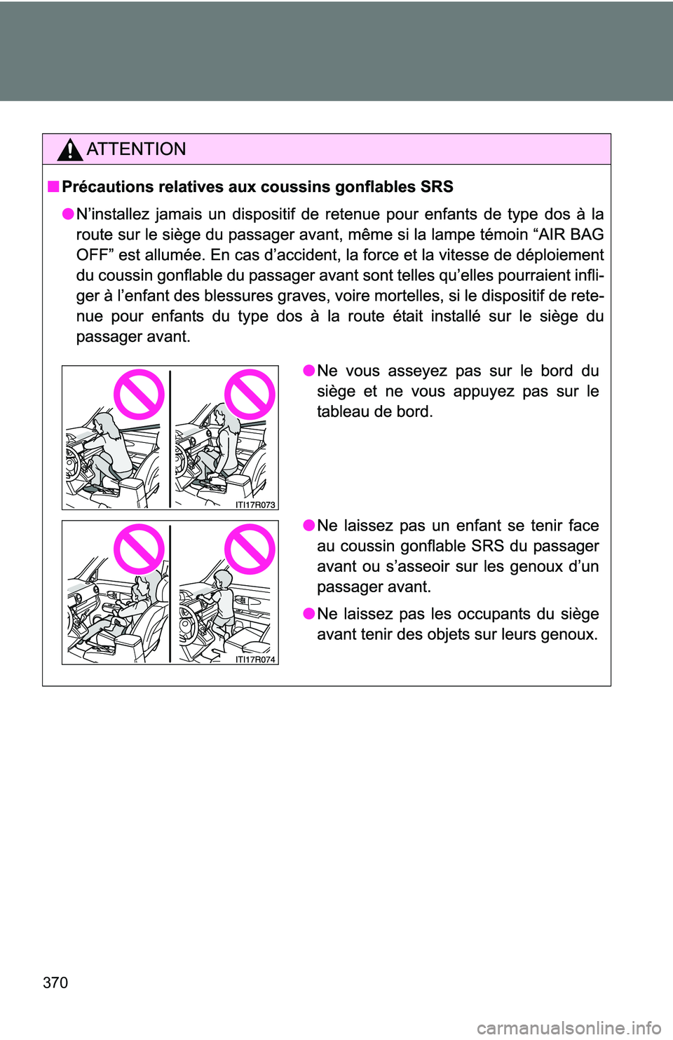 TOYOTA xB 2011 Owners Manual (in English) 370 TOYOTA xB 2011 Owners Manual (in English) 370