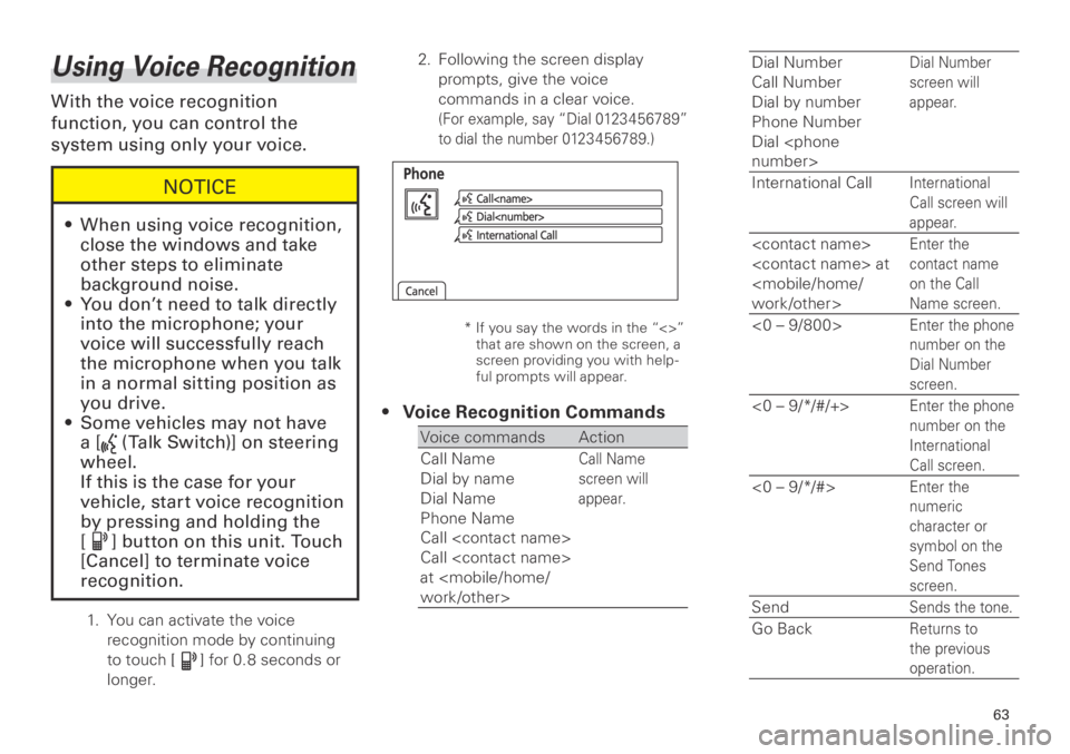 TOYOTA xB 2013 Accessories, Audio & Navigation (in English) 63
<CRB3839-A/S>63
Using Voice Recognition
With the voice recognition
function, you can control the
system using only your voice.
NOTICE
When using voice recognition,
close the windows and take
ot TOYOTA xB 2013 Accessories, Audio & Navigation (in English) 63
<CRB3839-A/S>63
Using Voice Recognition
With the voice recognition
function, you can control the
system using only your voice.
NOTICE
When using voice recognition,
close the windows and take
ot