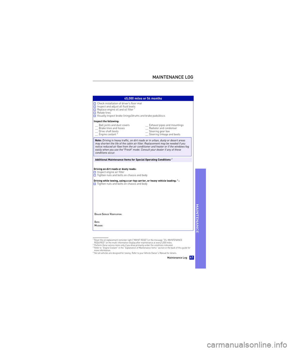 TOYOTA xB 2013  Warranties & Maintenance Guides (in English)  45,000 miles or 54 months 
Check installation of driver’s floor mat Inspect and adjust all fluid levels Replace engine oil and oil filter1 
Rotate tires Visually inspect brake linings/drums and bra