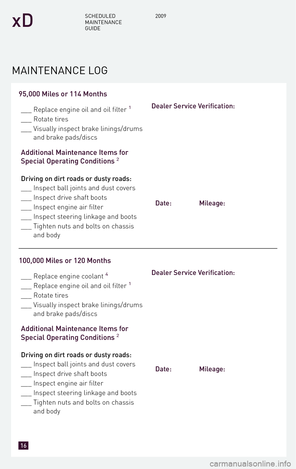 TOYOTA xD 2009 Warranties & Maintenance Guides (in English) TOYOTA xD 2009 Warranties & Maintenance Guides (in English)
