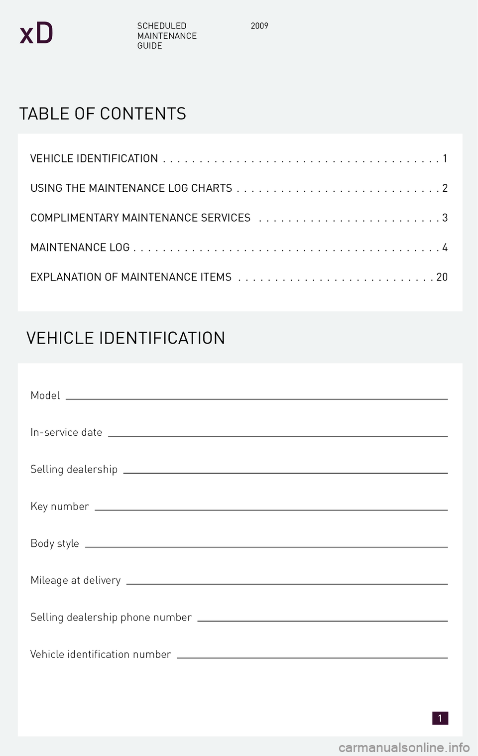 TOYOTA xD 2009  Warranties & Maintenance Guides (in English) 