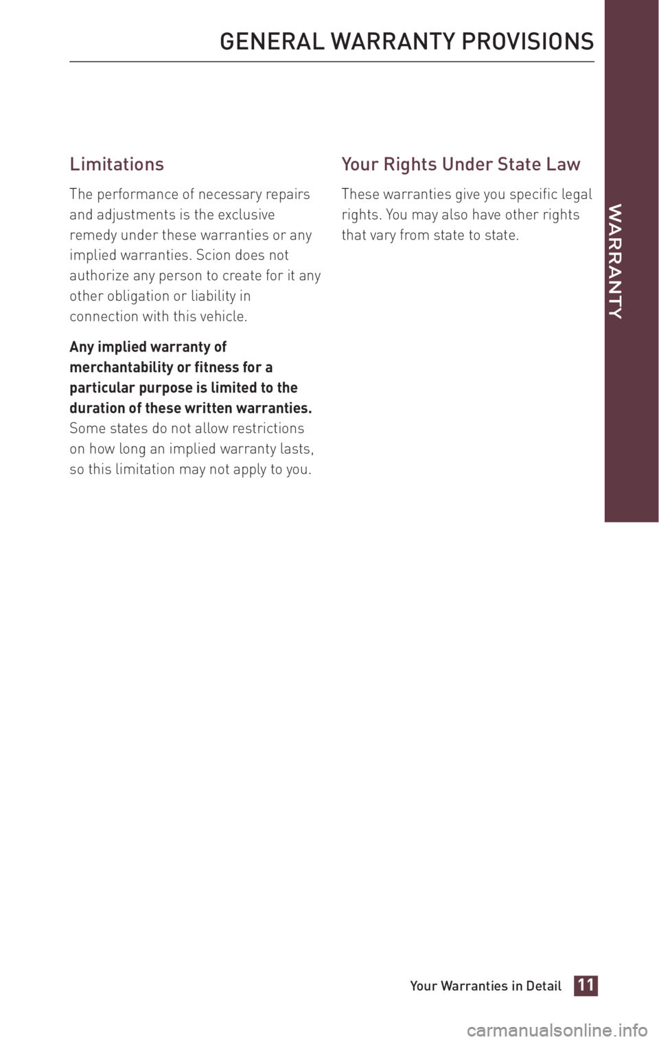 TOYOTA xD 2010  Warranties & Maintenance Guides (in English) 