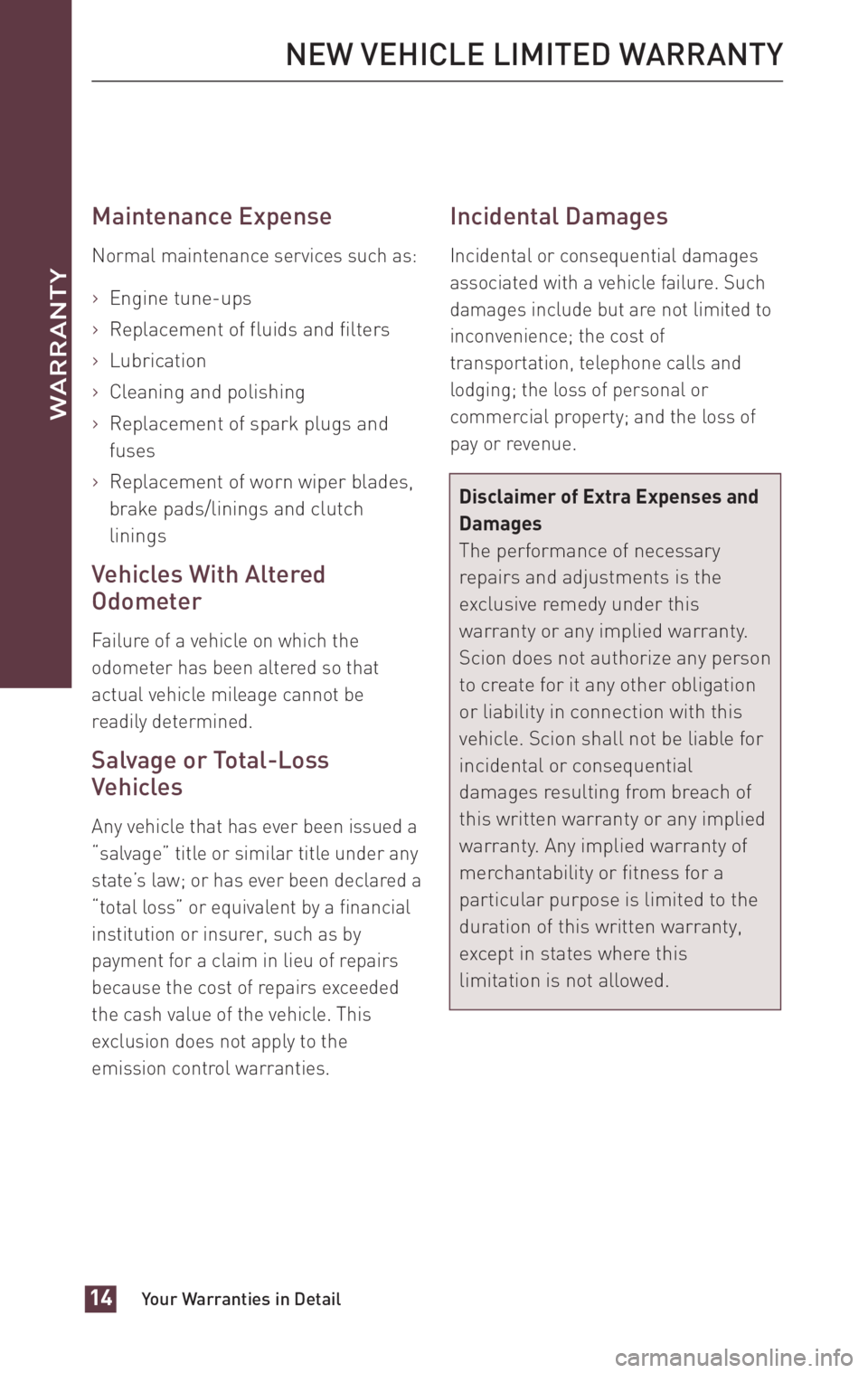 TOYOTA xD 2010  Warranties & Maintenance Guides (in English) 