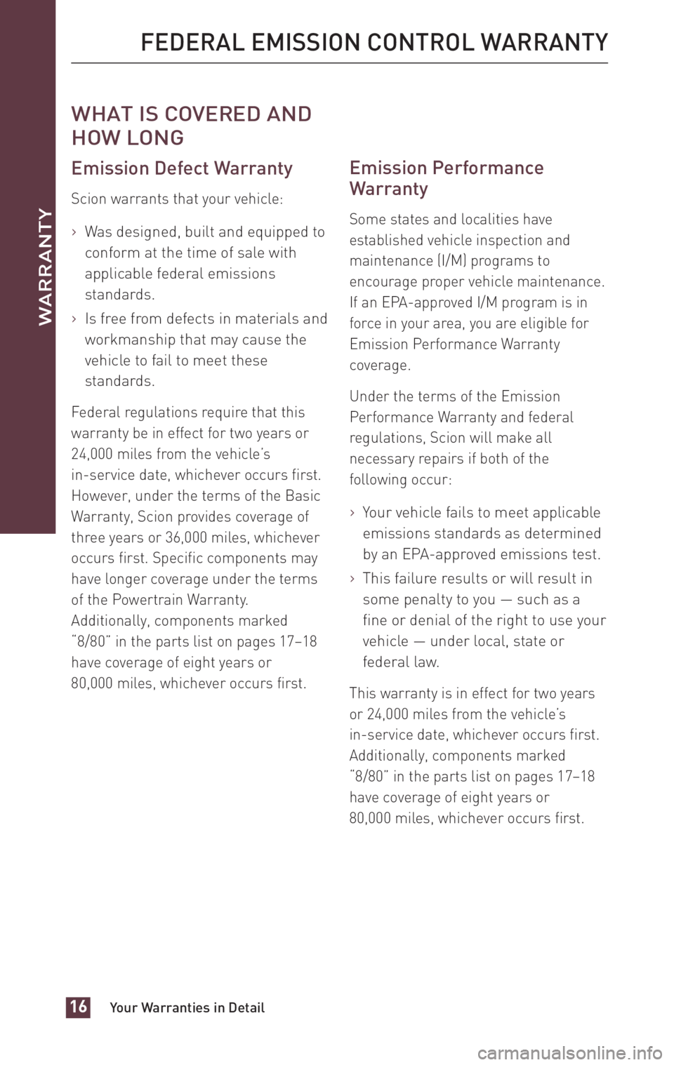 TOYOTA xD 2010  Warranties & Maintenance Guides (in English) 