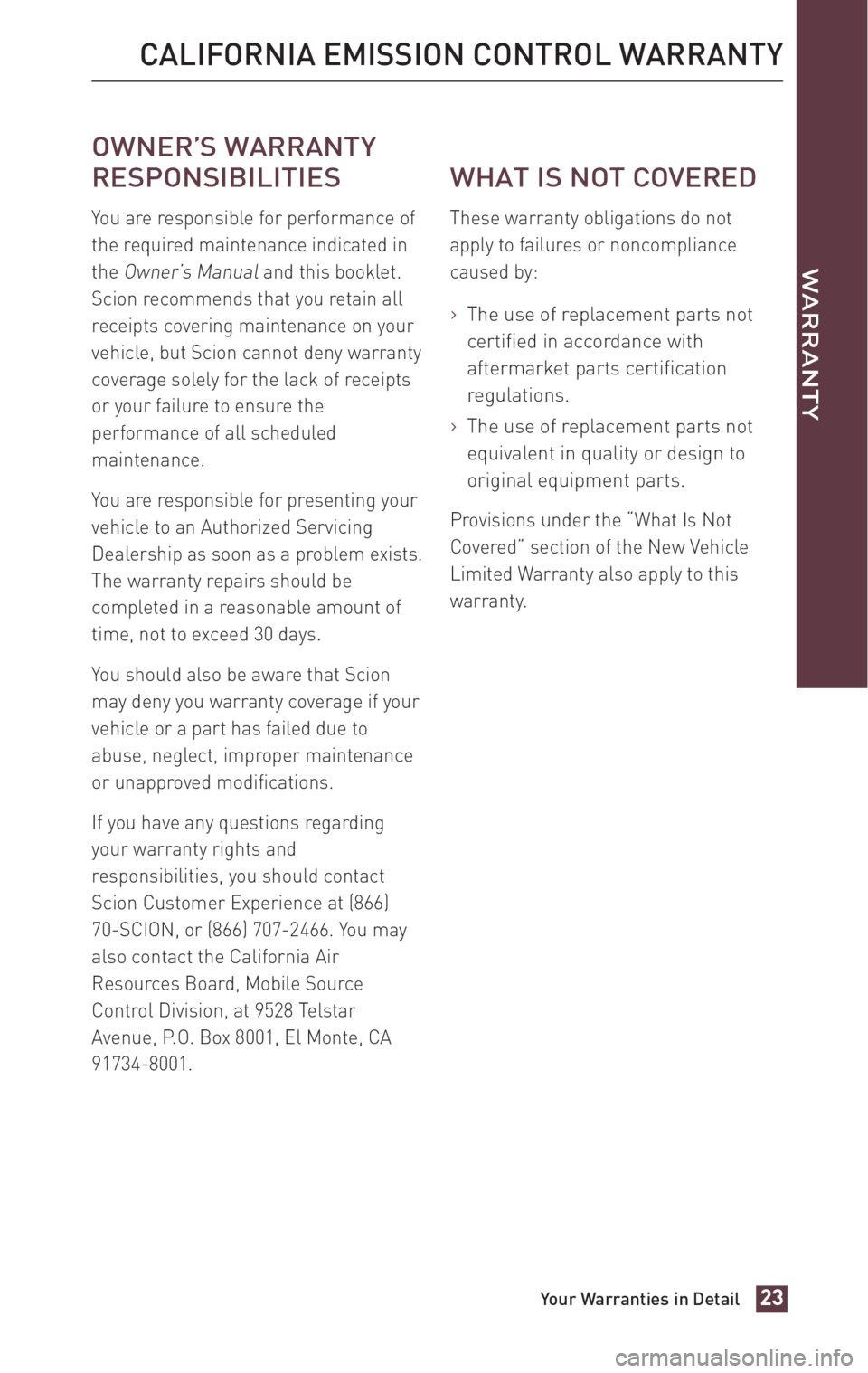 TOYOTA xD 2010 Warranties & Maintenance Guides (in English) TOYOTA xD 2010 Warranties & Maintenance Guides (in English)