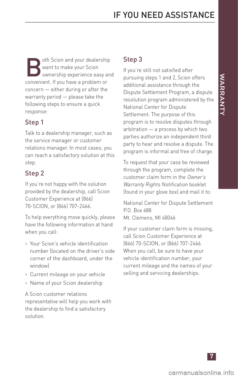 TOYOTA xD 2010  Warranties & Maintenance Guides (in English) 