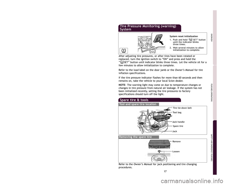 TOYOTA xD 2011   (in English) User Guide 2011
Scion xD
!A word about safe vehicle operations
This 
Quick Reference Guide is a summary of basic vehicle
operations. It contains brief descriptions of fundamental
operations so you can locate and