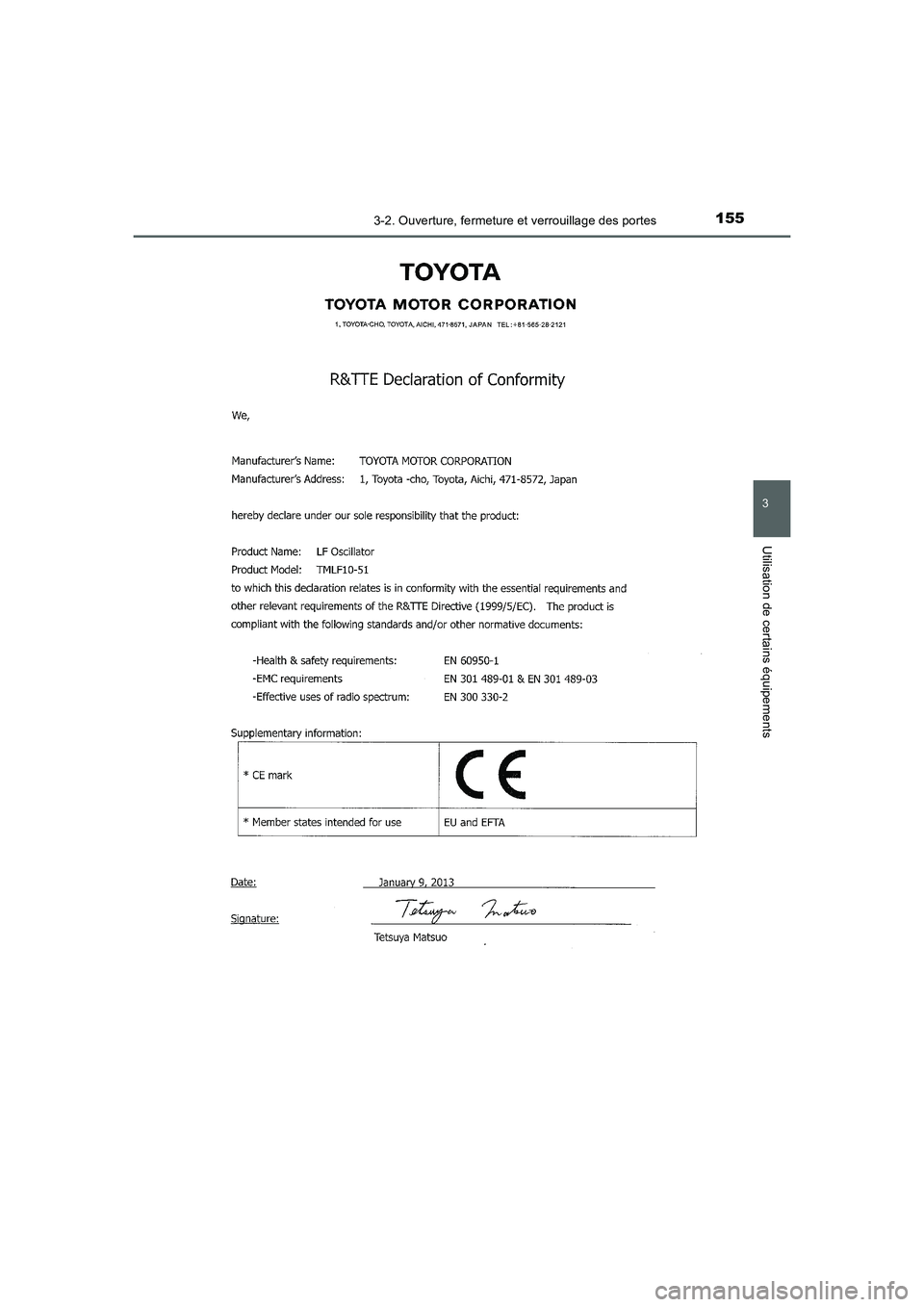 TOYOTA AURIS 2016 Notices Demploi (in French) 1553-2. Ouverture, fermeture et verrouillage des portes
3
Utilisation de certains équipements
UK_AURIS_Touring_Sport_EK (OM12J32K)
AURIS Touring Sports_OM_EK_OM12J32K.book 155 ページ 201 TOYOTA AURIS 2016 Notices Demploi (in French) 1553-2. Ouverture, fermeture et verrouillage des portes
3
Utilisation de certains équipements
UK_AURIS_Touring_Sport_EK (OM12J32K)
AURIS Touring Sports_OM_EK_OM12J32K.book 155 ページ 201