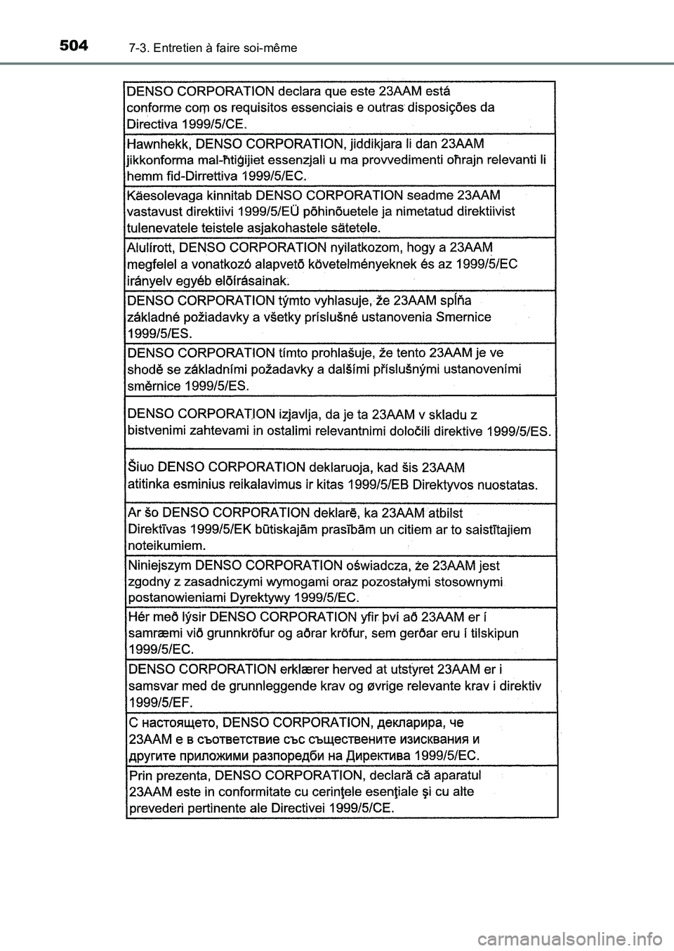 TOYOTA AURIS 2017  Notices Demploi (in French) 5047-3. Entretien à faire soi-même
UK_AURIS_HB_EK (OM12K98K) 