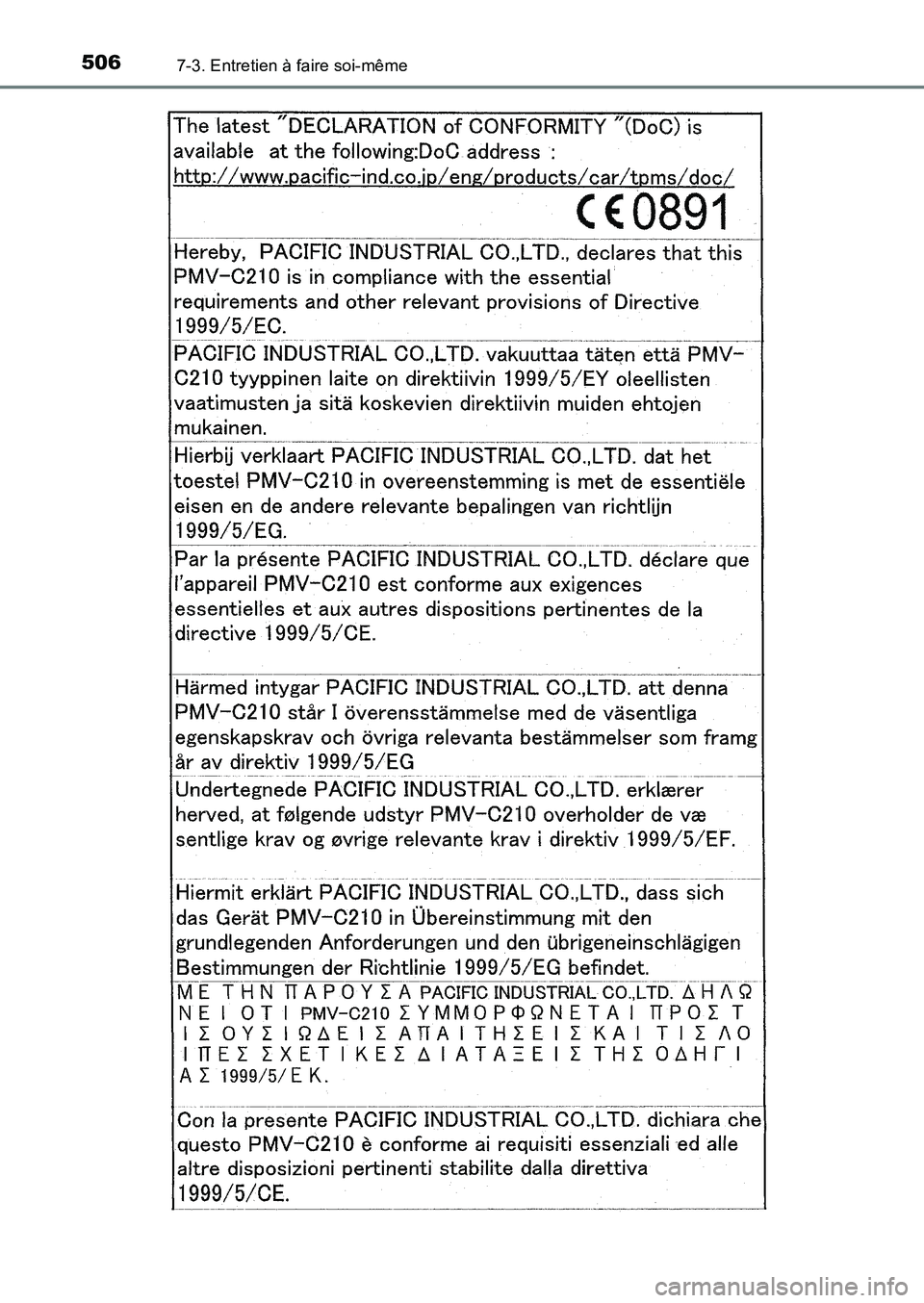 TOYOTA AURIS 2017  Notices Demploi (in French) 5067-3. Entretien à faire soi-même
UK_AURIS_HB_EK (OM12K98K) 