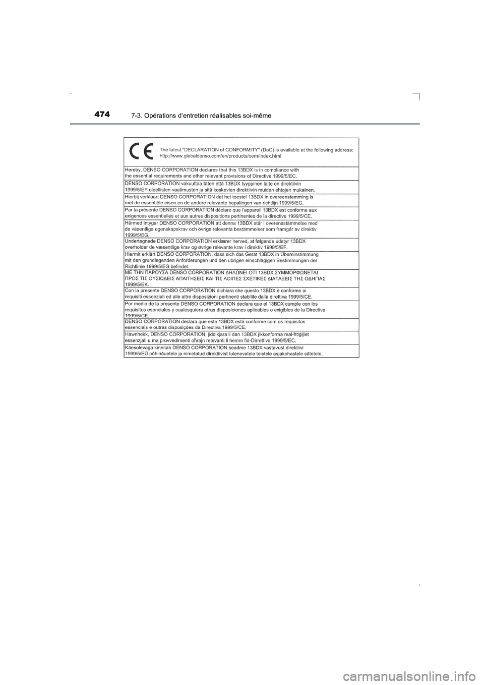 TOYOTA AVENSIS 2016  Notices Demploi (in French) 4747-3. Opérations d’entretien réalisables soi-même
AVENSIS_OM_OM20C21K_(EK)
AVENSIS_OM_OM20C21K_(EK).book  Page 474  Friday, February 6, 2015  6:46 PM 