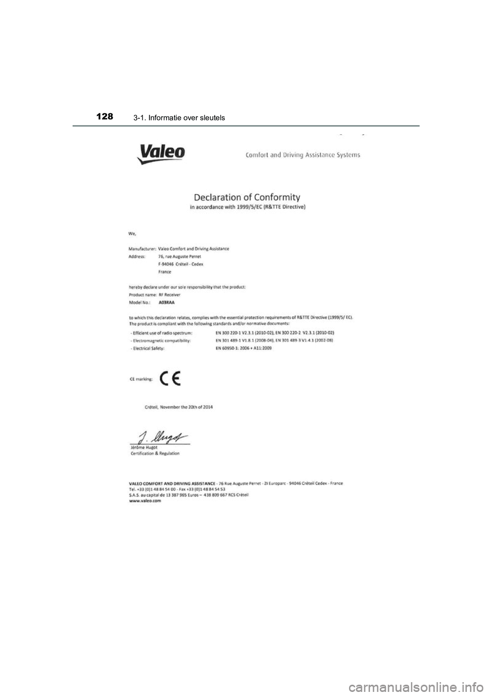 TOYOTA AVENSIS 2016  Instructieboekje (in Dutch) 1283-1. Informatie over sleutels
AVENSIS_OM_OM20C20E_(EE)
AVENSIS_OM_OM20C20E_(EE).book  Page 128  Tuesday, March 3, 2015  4:14 PM 