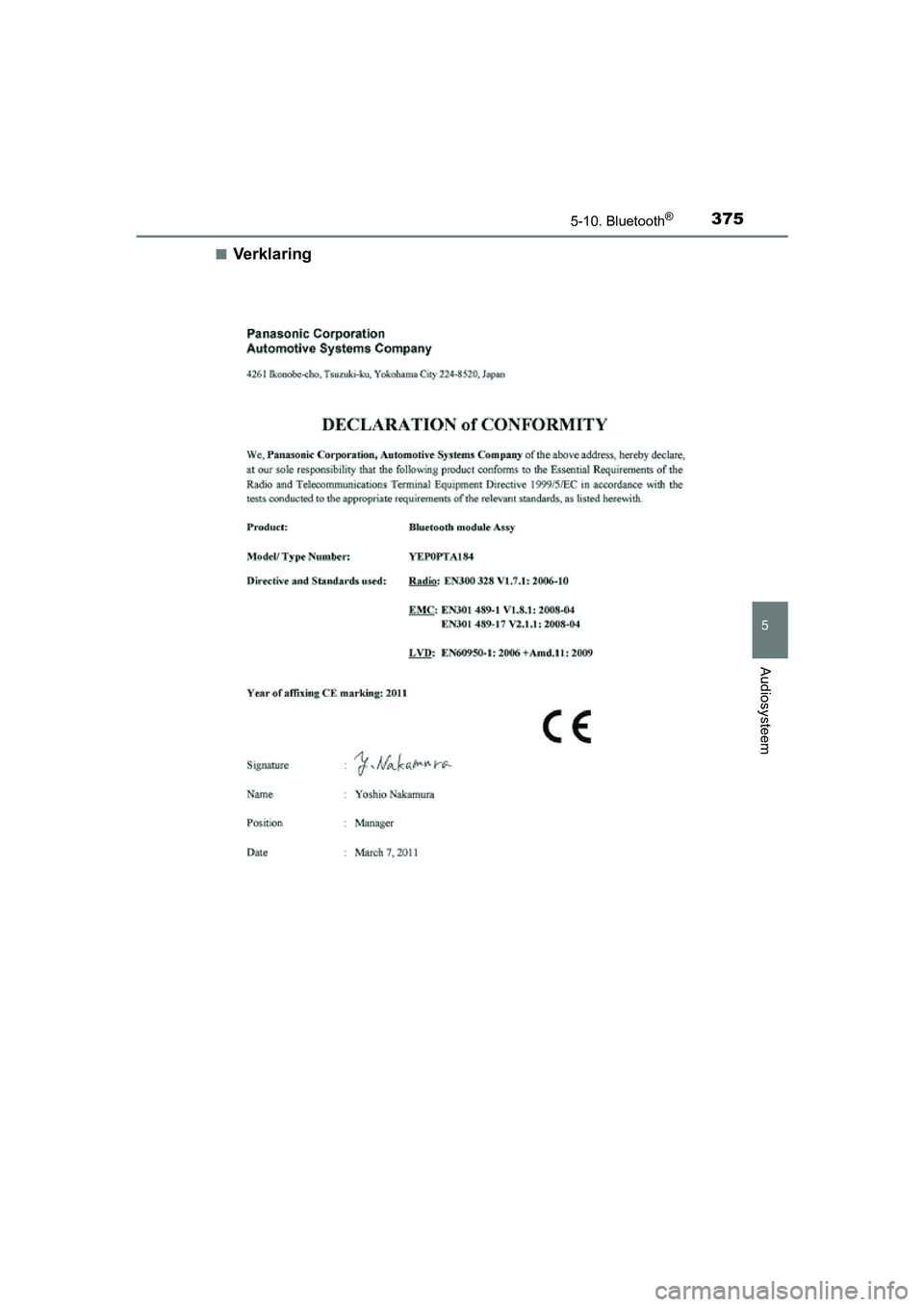 TOYOTA AVENSIS 2016  Instructieboekje (in Dutch) 3755-10. Bluetooth®
5
Audiosysteem
AVENSIS_OM_OM20C20E_(EE)■
Verklaring
AVENSIS_OM_OM20C20E_(EE).book  Page 37
5  Tuesday, March 3, 2015  4:14 PM 