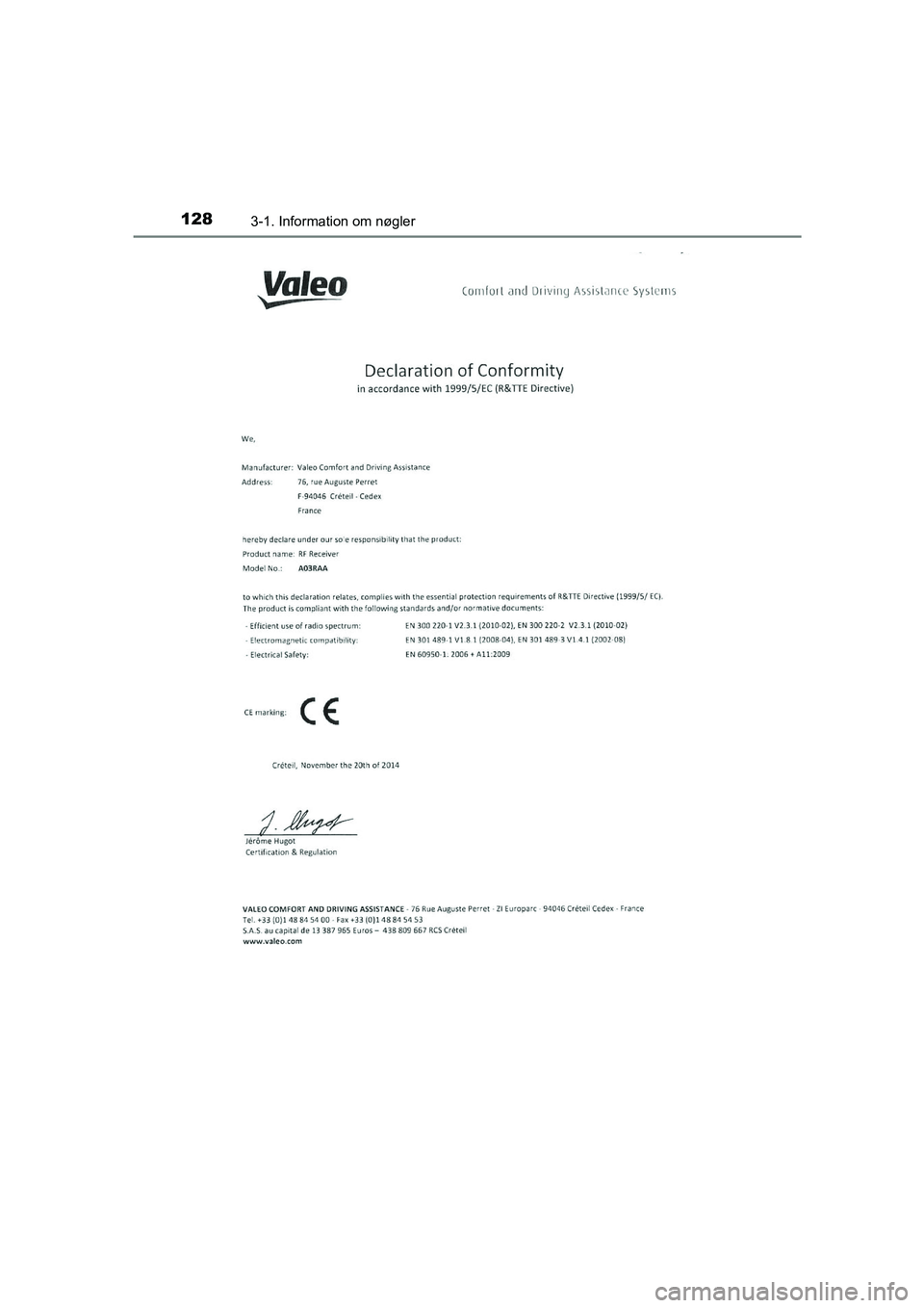 TOYOTA AVENSIS 2016  Brugsanvisning (in Danish) 1283-1. Information om nøgler
OM20C20DK
OM20C20DK.book  Page 128  Wednesday, April 29, 2015  1:03 PM 