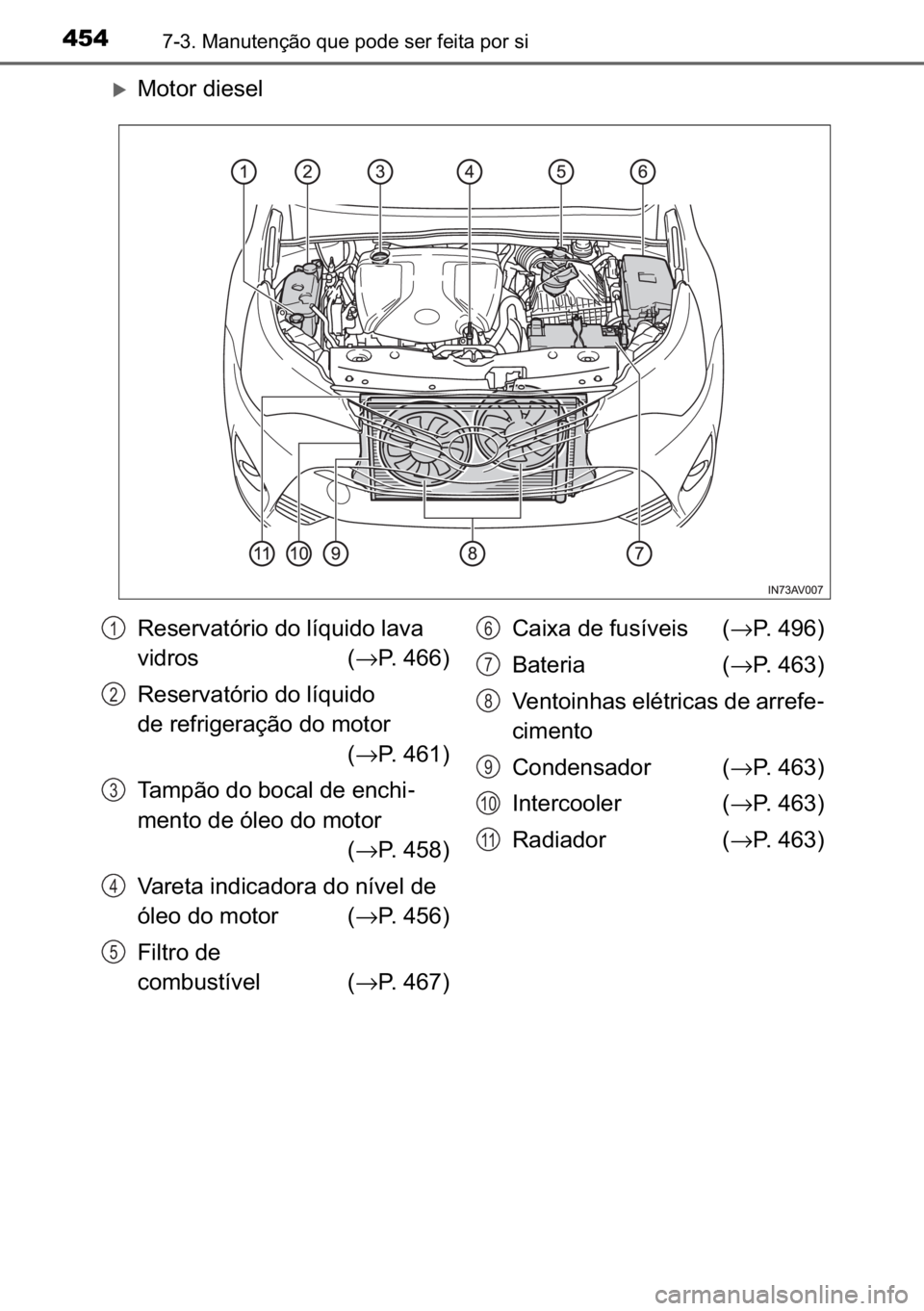 TOYOTA AVENSIS 2017  Manual de utilização (in Portuguese) 454������0�D�Q�X�W�H�Q�o�m�R��T�X�H��S�R�G�H��V�H�U��I�H�L�W�D��S�R�U��V�L
�X�0�R�W�R�U��G�L�H�V�H�O�
�5�H�V�H�U�Y�D�W�y�U�L�R��G�R��O�t�T�X�L�G�R��O�D�Y�D�
�Y�L�G�U�R�V �→�3���