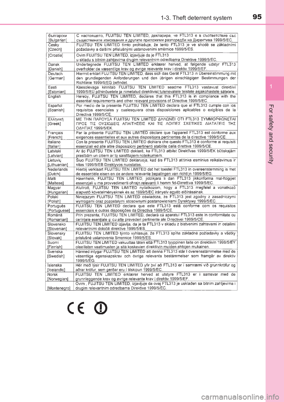 TOYOTA AVENSIS 2017  Owners Manual (in English) 951-3. Theft deterrent system
1
AVENSIS_OM_OM20C66E_(EE)
For safety and security
AVENSIS_OM_OM20C66E_(EE).book  Page 95  Wednesday, June 15, 2016  4:07 PM 