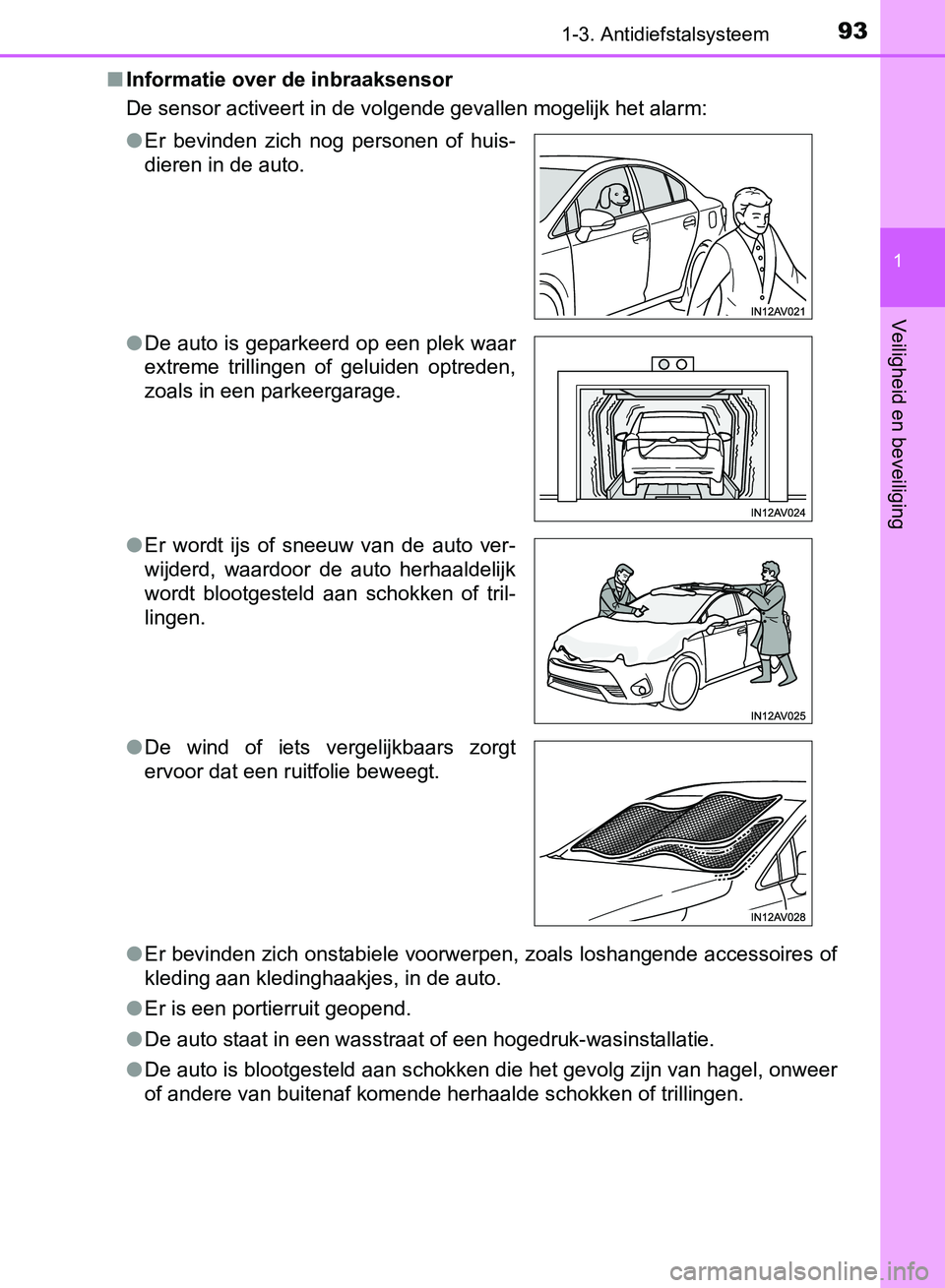TOYOTA AVENSIS 2017 Instructieboekje (in Dutch) 931-3. Antidiefstalsysteem
1
AVENSIS_OM_OM20C66E_(EE)
Veiligheid en beveiliging
■Informatie over de inbraaksensor
<0027004800030056004800510056005200550003004400460057004c005900480048005500570003004 TOYOTA AVENSIS 2017 Instructieboekje (in Dutch) 931-3. Antidiefstalsysteem
1
AVENSIS_OM_OM20C66E_(EE)
Veiligheid en beveiliging
■Informatie over de inbraaksensor
<0027004800030056004800510056005200550003004400460057004c005900480048005500570003004