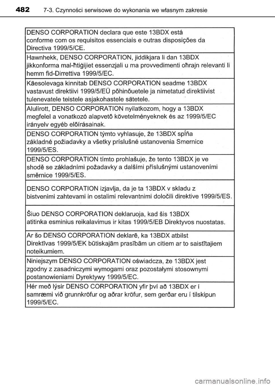TOYOTA AVENSIS 2017  Instrukcja obsługi (in Polish) 4827-3. CzynnoÊci serwisowe do wykonania we w∏asnym zakresie
71 AVENSIS 20C66E  1/9/17  4:28 PM  Page 482    (Black plate) 