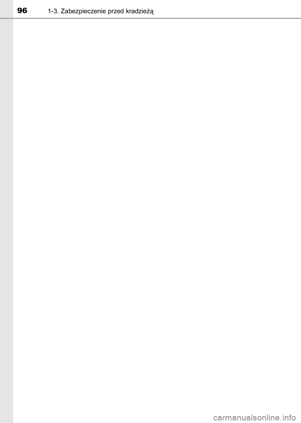 TOYOTA AVENSIS 2017  Instrukcja obsługi (in Polish) 961-3. Zabezpieczenie przed kradzie˝à
71 AVENSIS 20C66E  1/9/17  4:26 PM  Page 96    (Black plate) 
