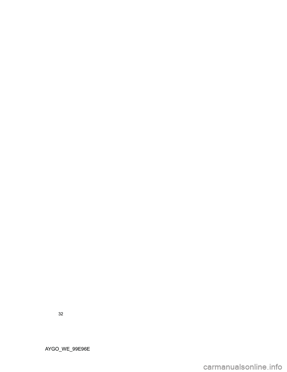 TOYOTA AYGO 2012   (in English) Owners Guide AYGO_WE_99E96E
32 