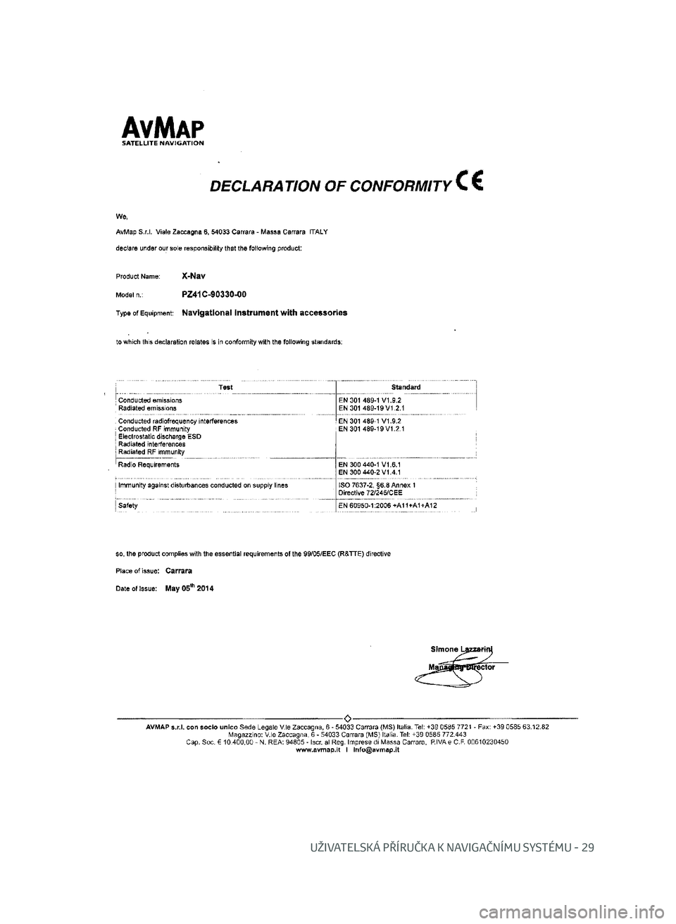 TOYOTA AYGO 2020 Návod na použití (in Czech) UŽIVATELSKÁ PŘÍRUČKA K NAVIGAČNÍMU SYSTÉMU - 29
CZ_NAVIBOX_OWNERMANUAL_v0.5.indd 2911/12/14 15:48 TOYOTA AYGO 2020 Návod na použití (in Czech) UŽIVATELSKÁ PŘÍRUČKA K NAVIGAČNÍMU SYSTÉMU - 29
CZ_NAVIBOX_OWNERMANUAL_v0.5.indd 2911/12/14 15:48