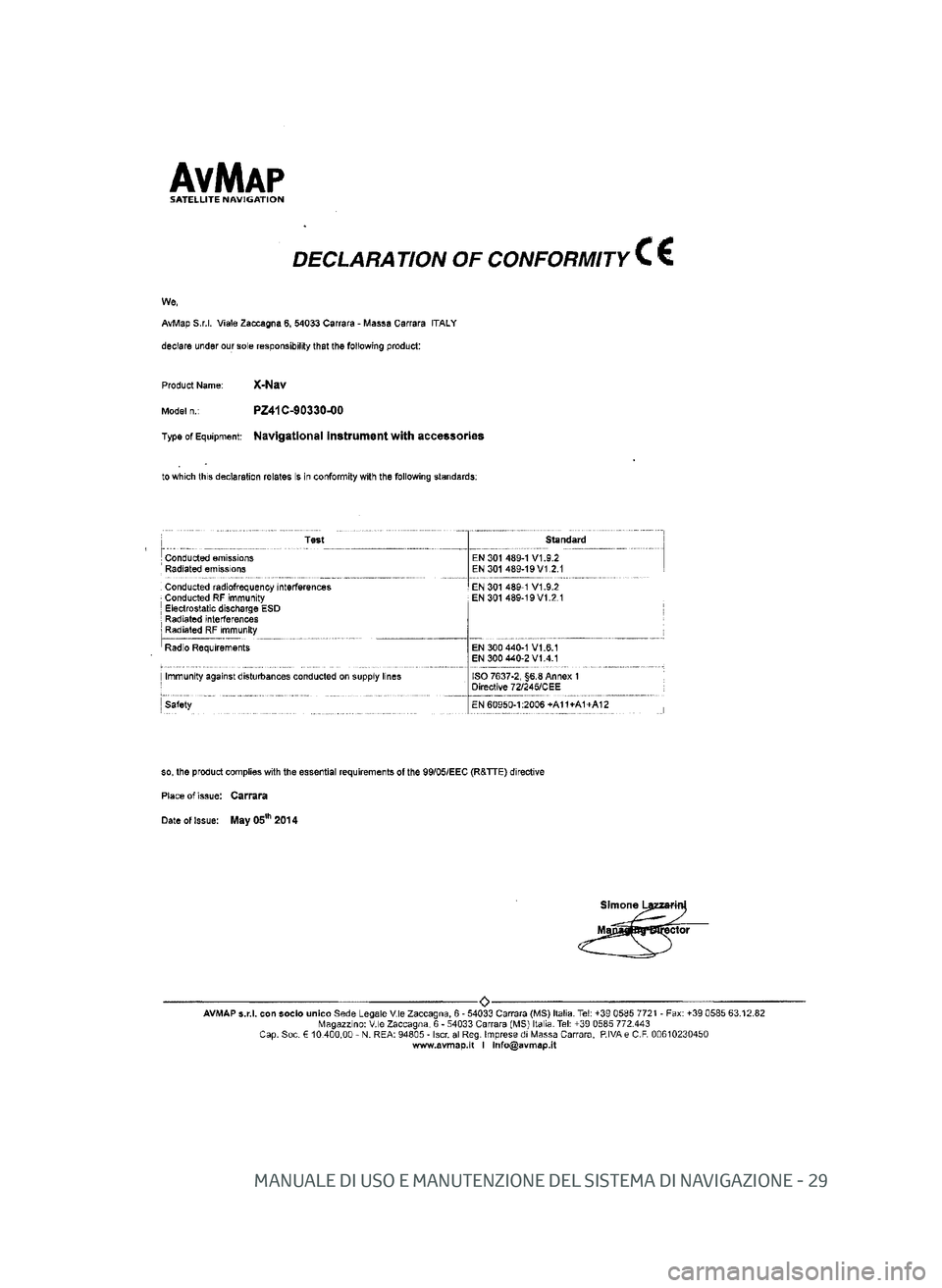 TOYOTA AYGO 2020 Manuale duso (in Italian) MANUALE DI USO E MANUTENZIONE DEL SISTEMA DI NAVIGAZIONE - 29
IT_NAVIBOX_OWNERMANUAL_v0.5.indd 2911/12/14 15:43 TOYOTA AYGO 2020 Manuale duso (in Italian) MANUALE DI USO E MANUTENZIONE DEL SISTEMA DI NAVIGAZIONE - 29
IT_NAVIBOX_OWNERMANUAL_v0.5.indd 2911/12/14 15:43