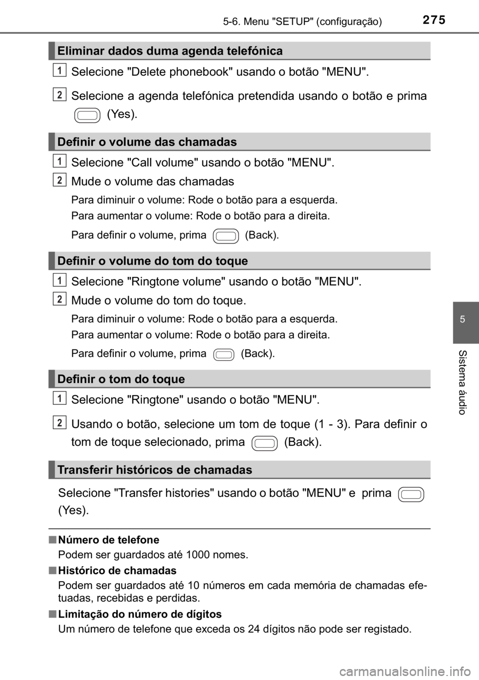 TOYOTA AYGO 2017  Manual de utilização (in Portuguese) 275������0�H�Q�X���6�(�7�8�3����F�R�Q�I�L�J�X�U�D�o�m�R�
�
�6�L�V�W�H�P�D��i�X�G�L�R
<00360048004f00480046004c0052005100480003000500270048004f00480057004800030053004b005200510048004500520