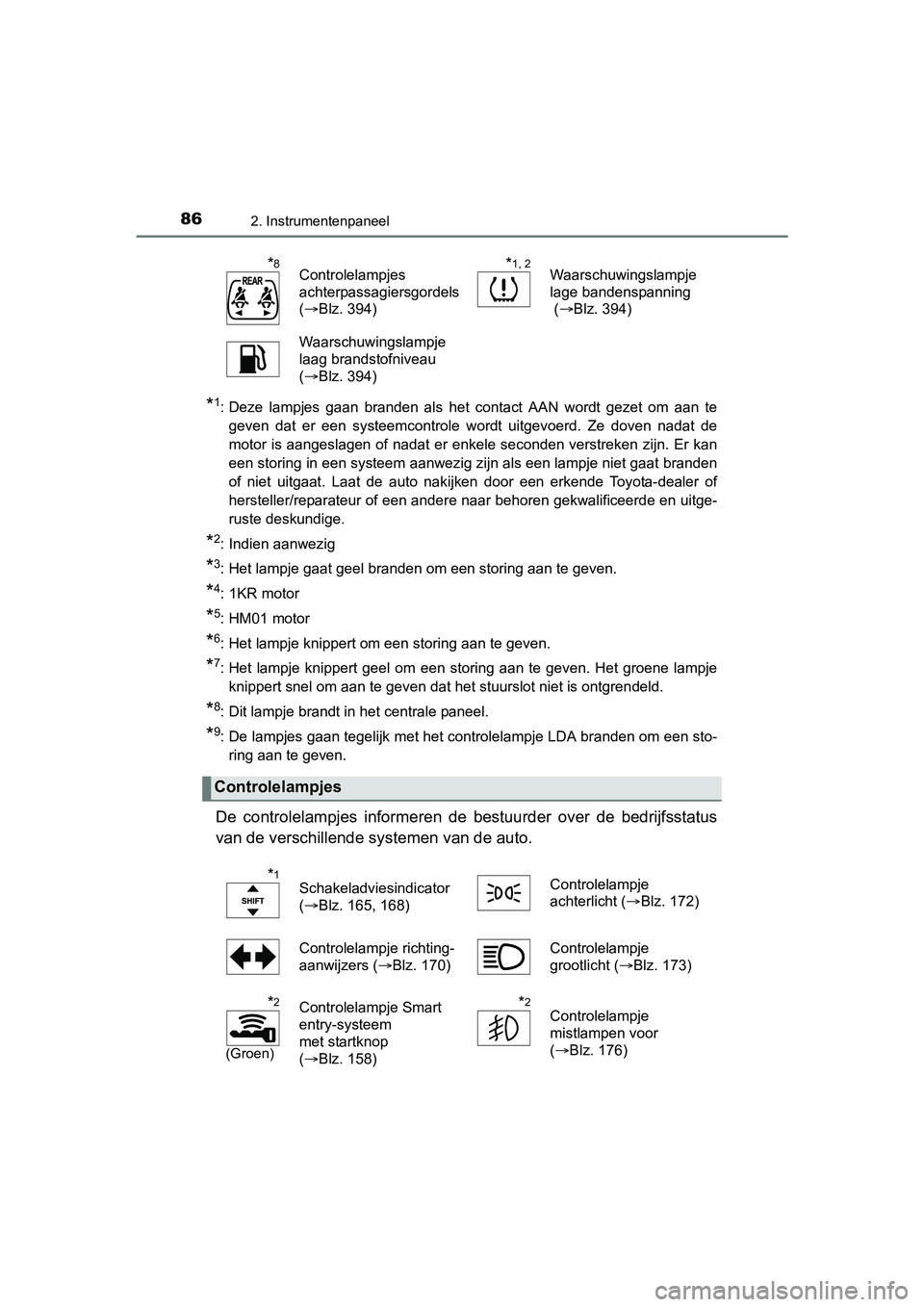TOYOTA AYGO 2018 Instructieboekje (in Dutch) 862. Instrumentenpaneel
AYGO_OM_Europe_OM99R11E
*1: Deze lampjes gaan branden als het contact AAN wordt gezet om aan te
geven dat er een systeemcontrole wordt uitgevoerd. Ze doven TOYOTA AYGO 2018 Instructieboekje (in Dutch) 862. Instrumentenpaneel
AYGO_OM_Europe_OM99R11E
*1: Deze lampjes gaan branden als het contact AAN wordt gezet om aan te
geven dat er een systeemcontrole wordt uitgevoerd. Ze doven
