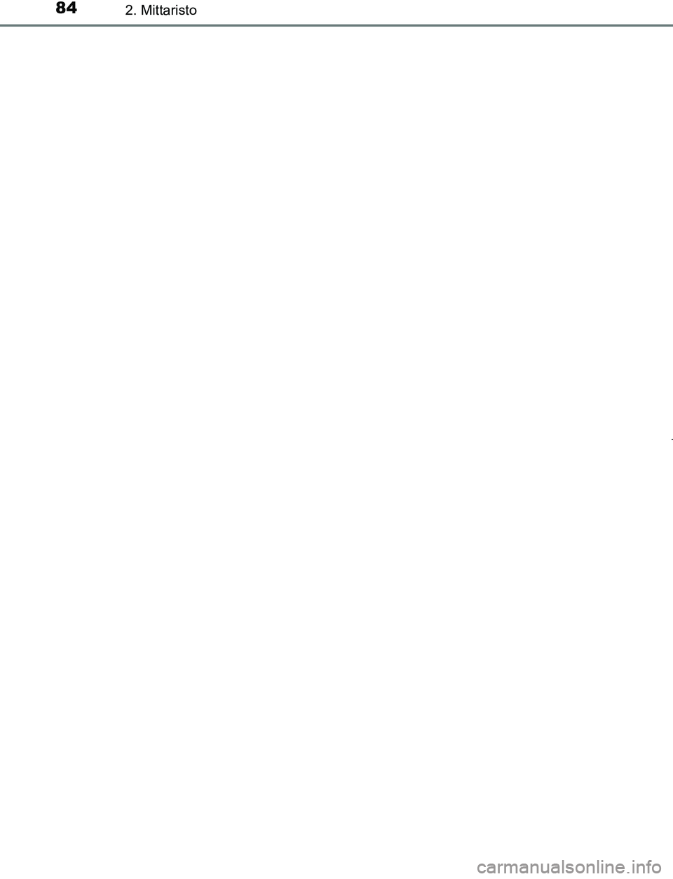 TOYOTA AYGO 2019 Omistajan Käsikirja (in Finnish) 842. Mittaristo
AYGO_OM_Europe_OM99R19FI
OM99R19FI.book Page 84 Friday, April 20, 2018 9:18 AM TOYOTA AYGO 2019 Omistajan Käsikirja (in Finnish) 842. Mittaristo
AYGO_OM_Europe_OM99R19FI
OM99R19FI.book Page 84 Friday, April 20, 2018 9:18 AM