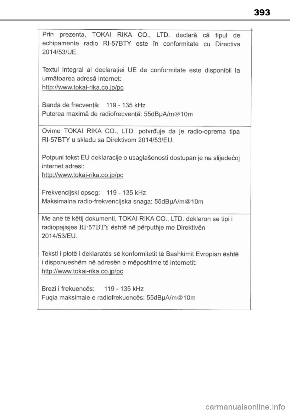 TOYOTA AYGO X 2022  Manual de utilização (in Portuguese) 393 