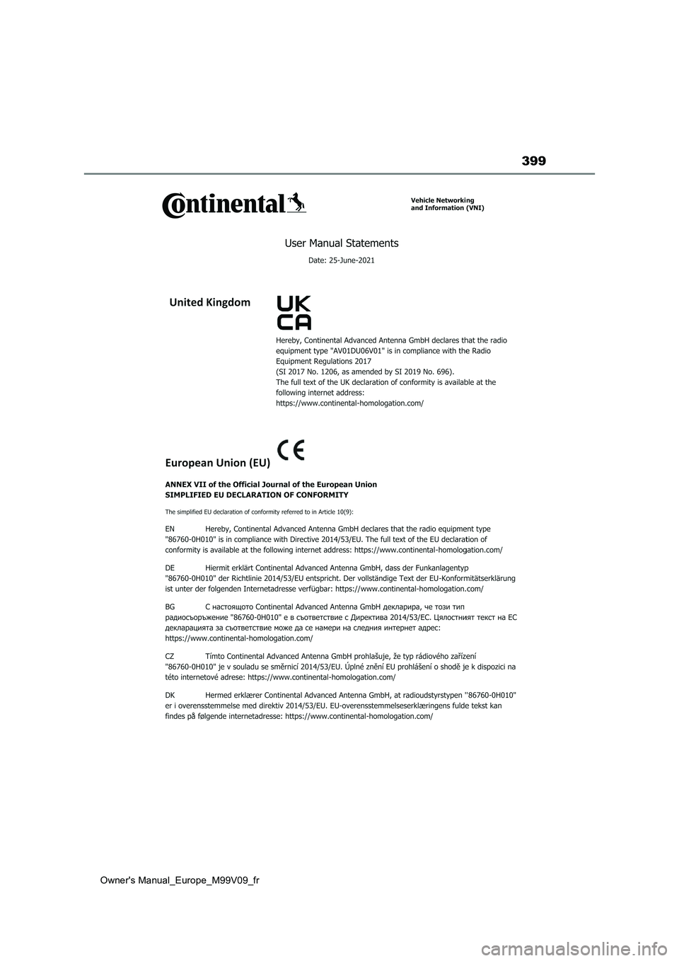 TOYOTA AYGO X 2022 Notices Demploi (in French) 399
Owner's Manual_Europe_M99V09_fr TOYOTA AYGO X 2022 Notices Demploi (in French) 399
Owner's Manual_Europe_M99V09_fr