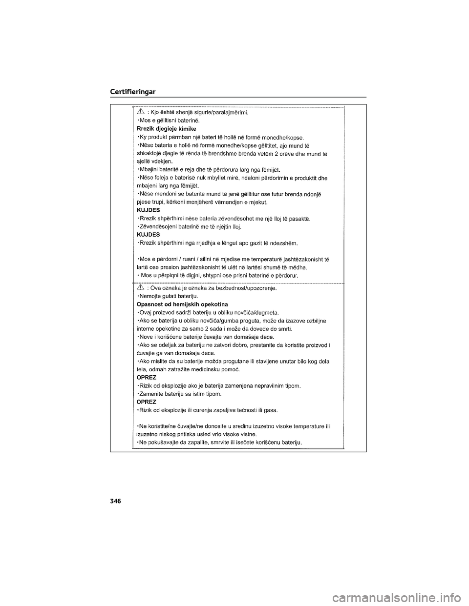TOYOTA AYGO X 2022  Bruksanvisningar (in Swedish) Certifieringar
346  TOYOTA AYGO X 2022  Bruksanvisningar (in Swedish) Certifieringar
346