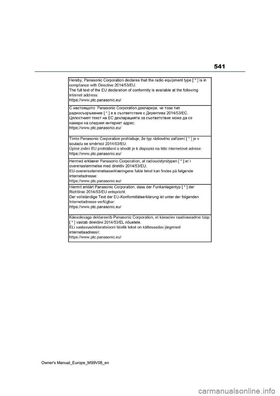 TOYOTA AYGO X 2022 ΟΔΗΓΌΣ ΧΡΉΣΗΣ (in Greek) 541
Owners Manual_Europe_M99V08_en TOYOTA AYGO X 2022 ΟΔΗΓΌΣ ΧΡΉΣΗΣ (in Greek) 541
Owners Manual_Europe_M99V08_en