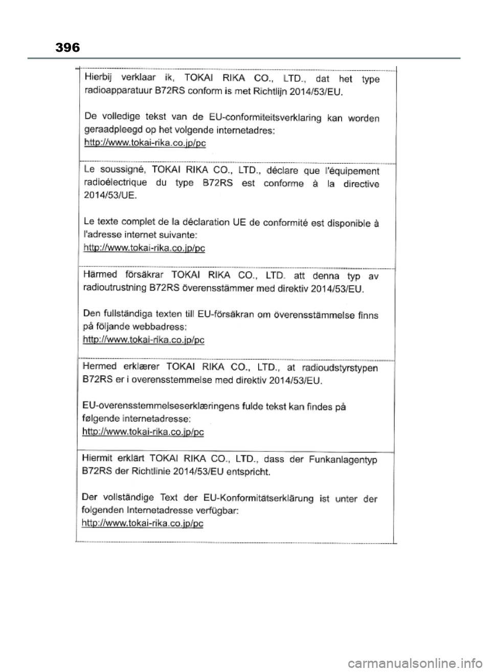 TOYOTA AYGO X 2022 Instrukcja obsługi (in Polish) 396
60 Aygo X OM99V08E 2/1/22 14:26 Page 396 TOYOTA AYGO X 2022 Instrukcja obsługi (in Polish) 396
60 Aygo X OM99V08E 2/1/22 14:26 Page 396
