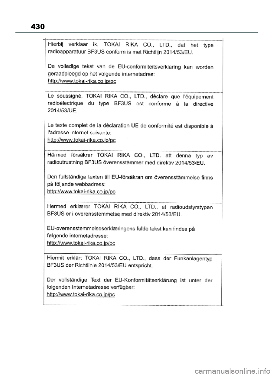 TOYOTA AYGO X 2022  Instrukcja obsługi (in Polish) 430
60 Aygo X OM99V08E  2/1/22  14:26  Page 430 