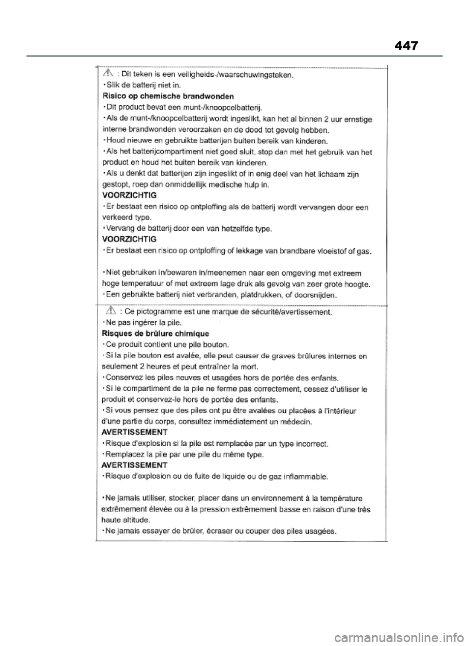 TOYOTA AYGO X 2022  Instrukcja obsługi (in Polish) 447
60 Aygo X OM99V08E  2/1/22  14:26  Page 447 