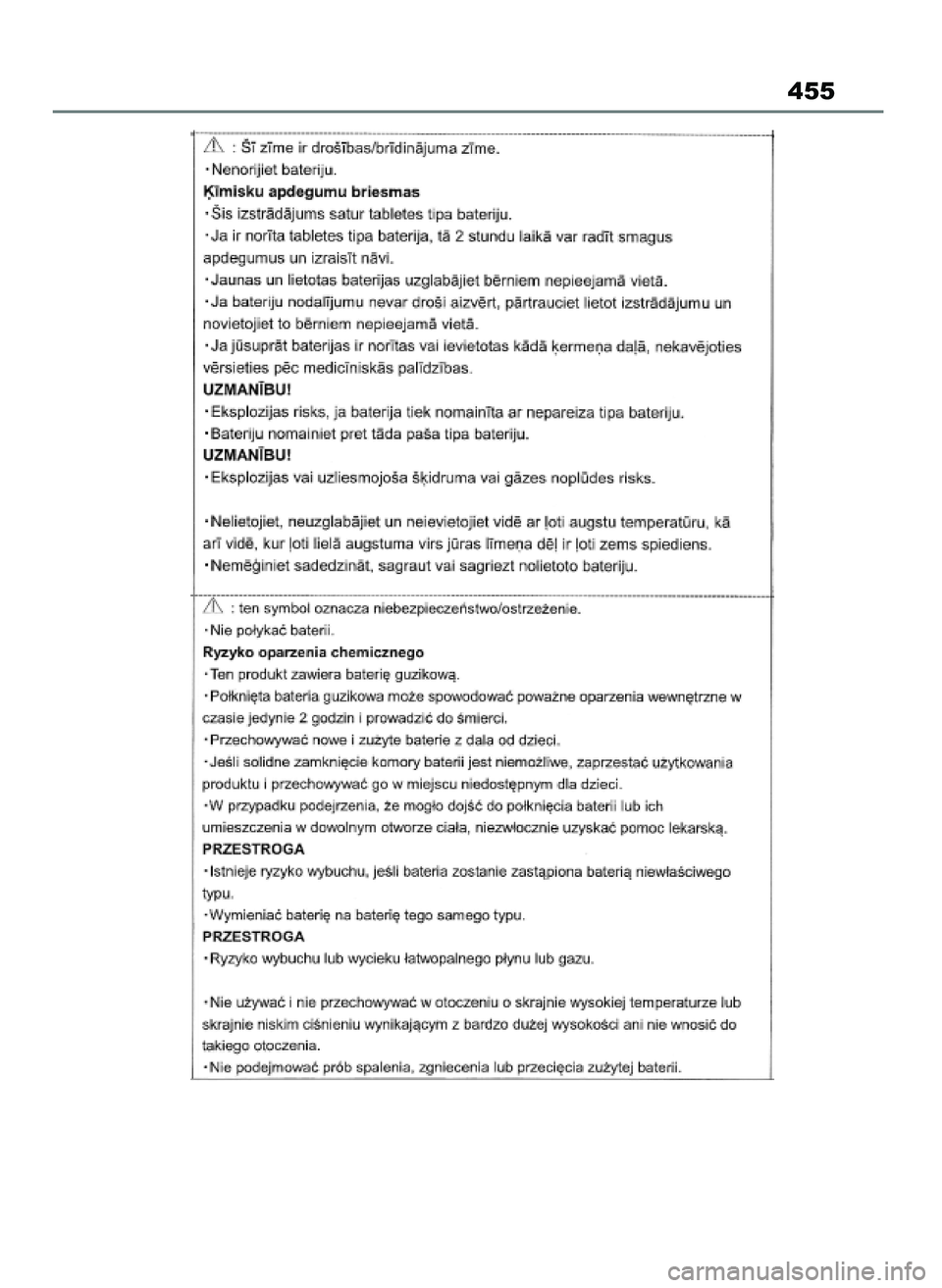 TOYOTA AYGO X 2022  Instrukcja obsługi (in Polish) 455
60 Aygo X OM99V08E  2/1/22  14:26  Page 455 