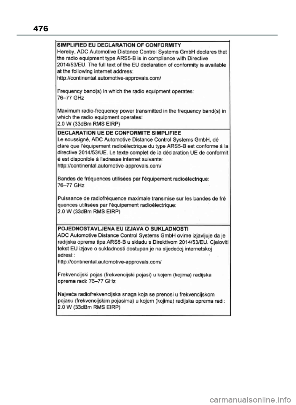 TOYOTA AYGO X 2022  Instrukcja obsługi (in Polish) 476
60 Aygo X OM99V08E  2/1/22  14:26  Page 476 