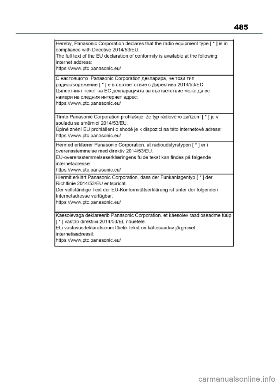 TOYOTA AYGO X 2022  Instrukcja obsługi (in Polish) 485
60 Aygo X OM99V08E  2/1/22  14:26  Page 485 