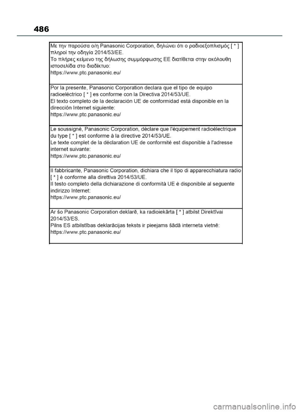 TOYOTA AYGO X 2022  Instrukcja obsługi (in Polish) 486
60 Aygo X OM99V08E  2/1/22  14:26  Page 486 