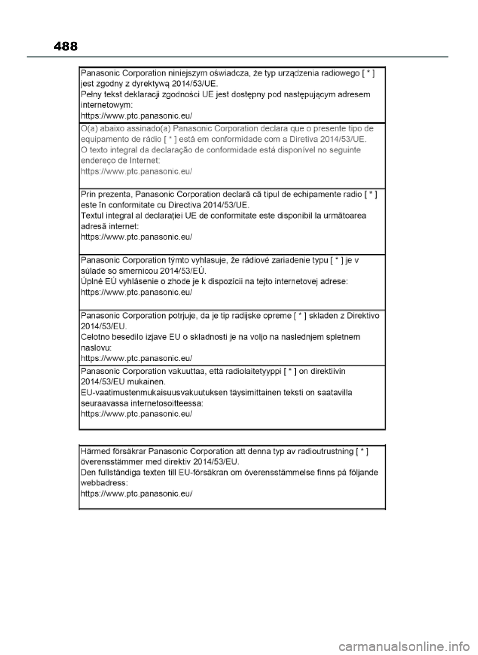 TOYOTA AYGO X 2022  Instrukcja obsługi (in Polish) 488
60 Aygo X OM99V08E  2/1/22  14:26  Page 488 