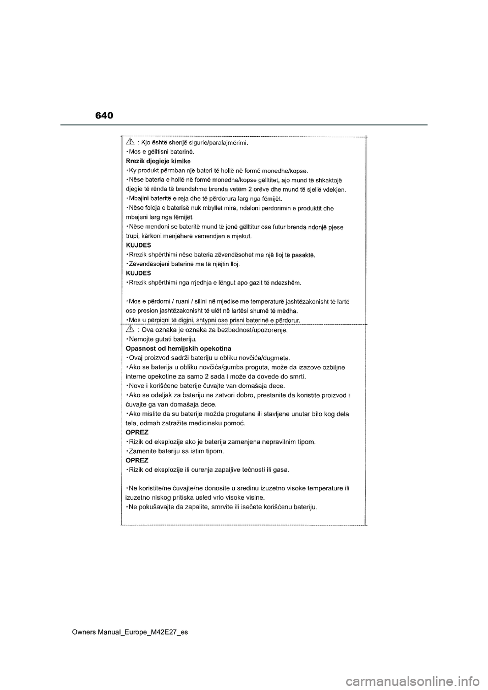 TOYOTA BZ4X 2022  Manuale de Empleo (in Spanish) 640
Owners Manual_Europe_M42E27_es 