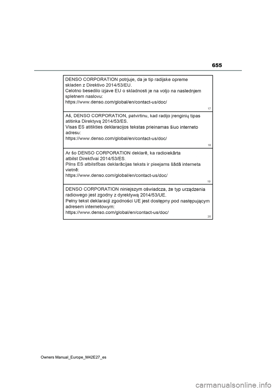 TOYOTA BZ4X 2022  Manuale de Empleo (in Spanish) 655
Owners Manual_Europe_M42E27_es 