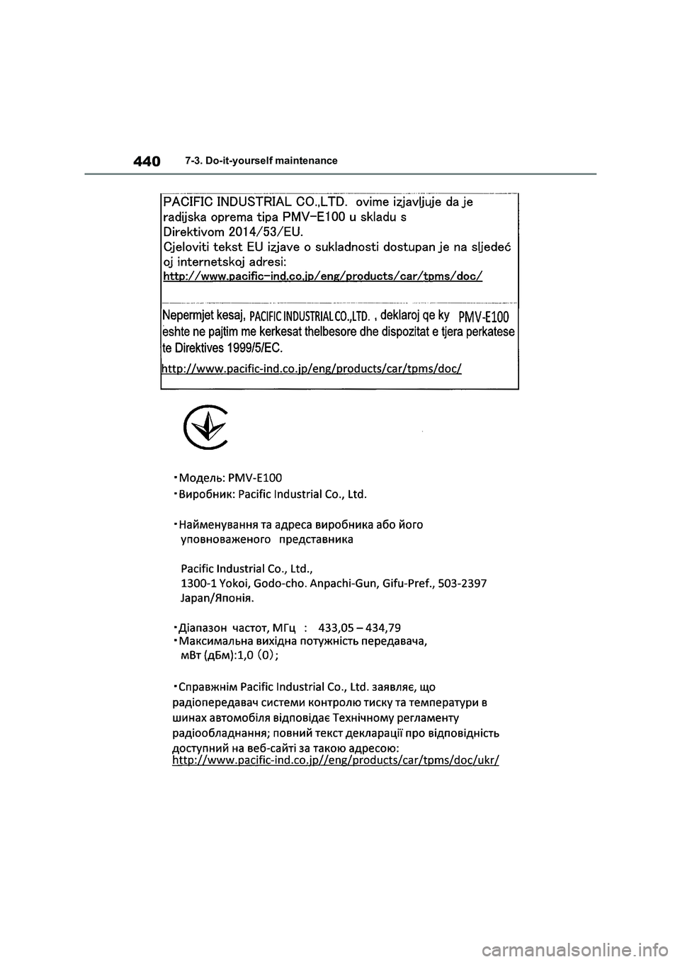 TOYOTA COROLLA 2022 Owners Manual (in English) 4407-3. Do-it-yourself maintenance TOYOTA COROLLA 2022 Owners Manual (in English) 4407-3. Do-it-yourself maintenance