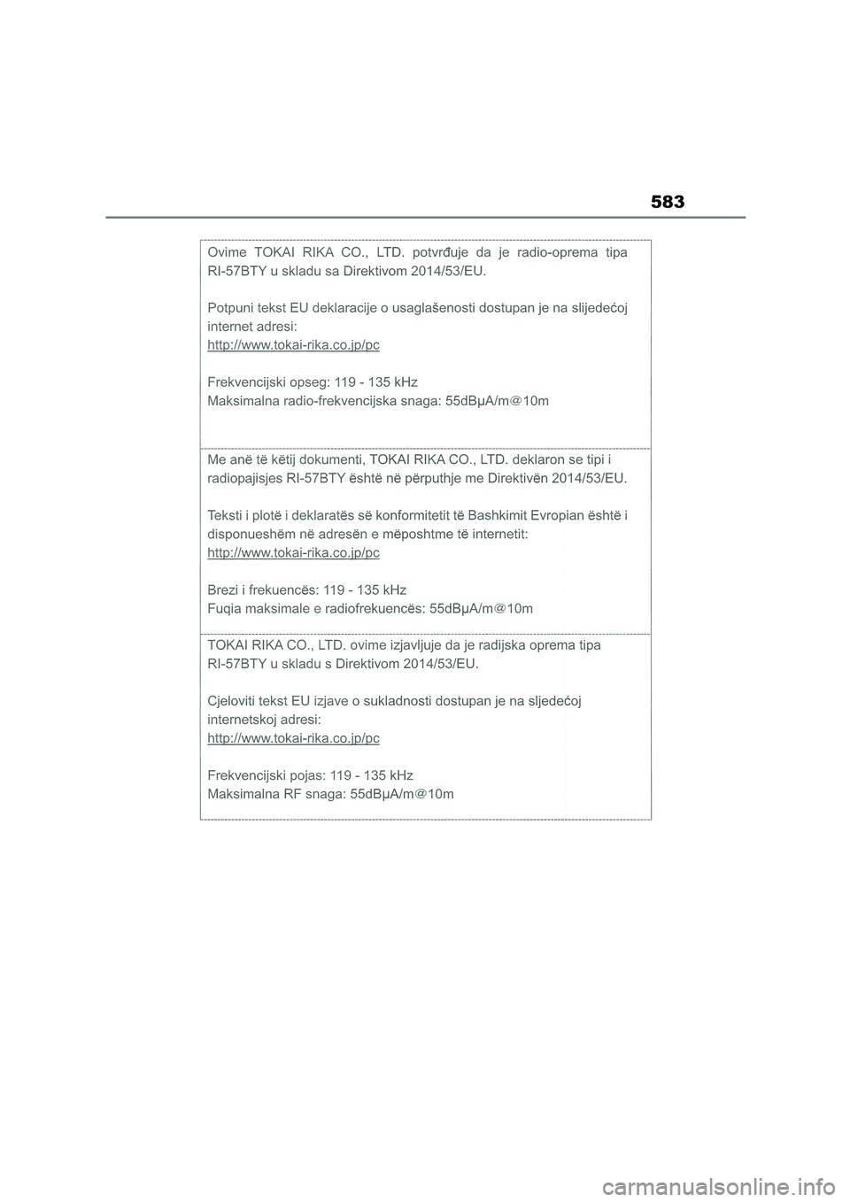 TOYOTA COROLLA 2022 Owners Manual (in English) 583 TOYOTA COROLLA 2022 Owners Manual (in English) 583