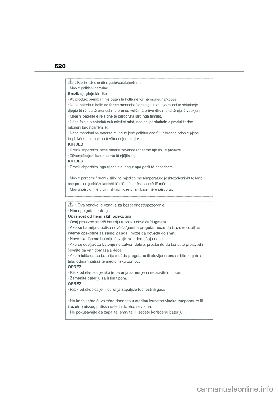 TOYOTA COROLLA 2022  Owners Manual (in English) 620 