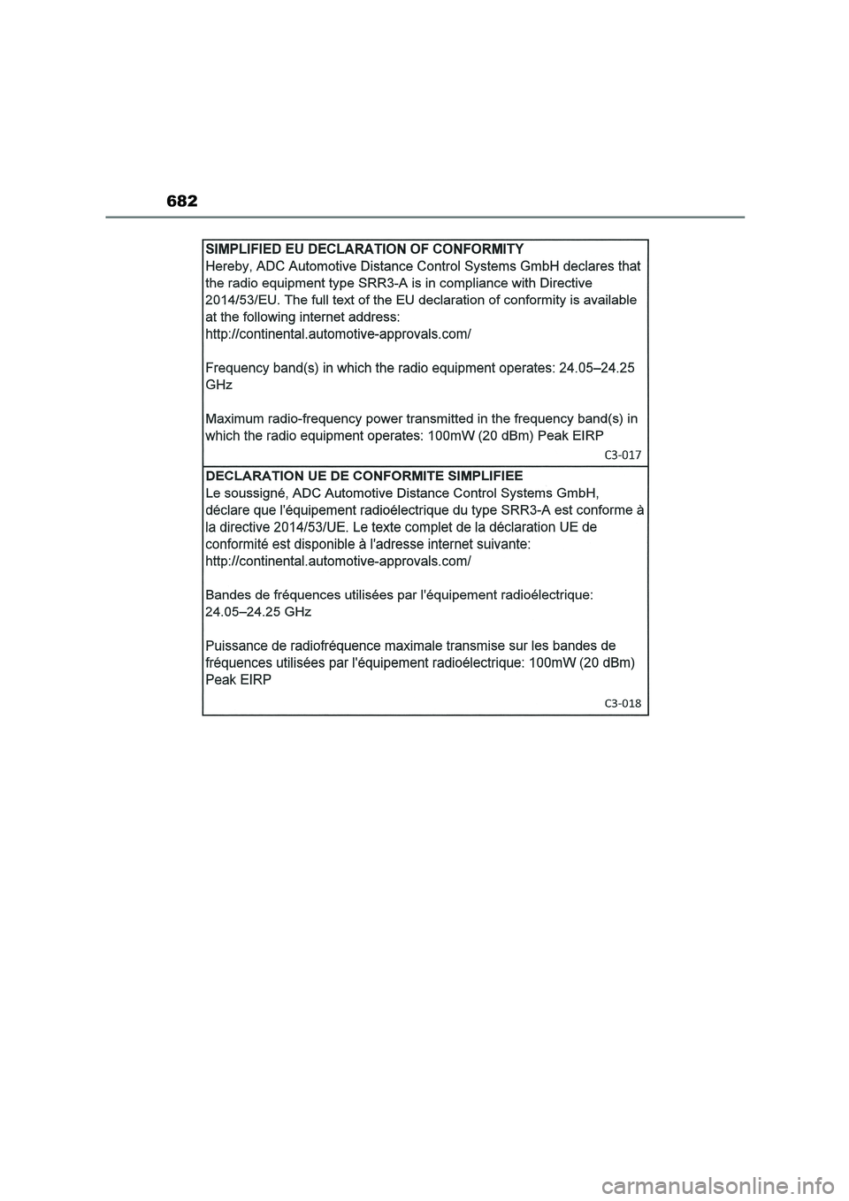 TOYOTA COROLLA 2022  Notices Demploi (in French) 682 