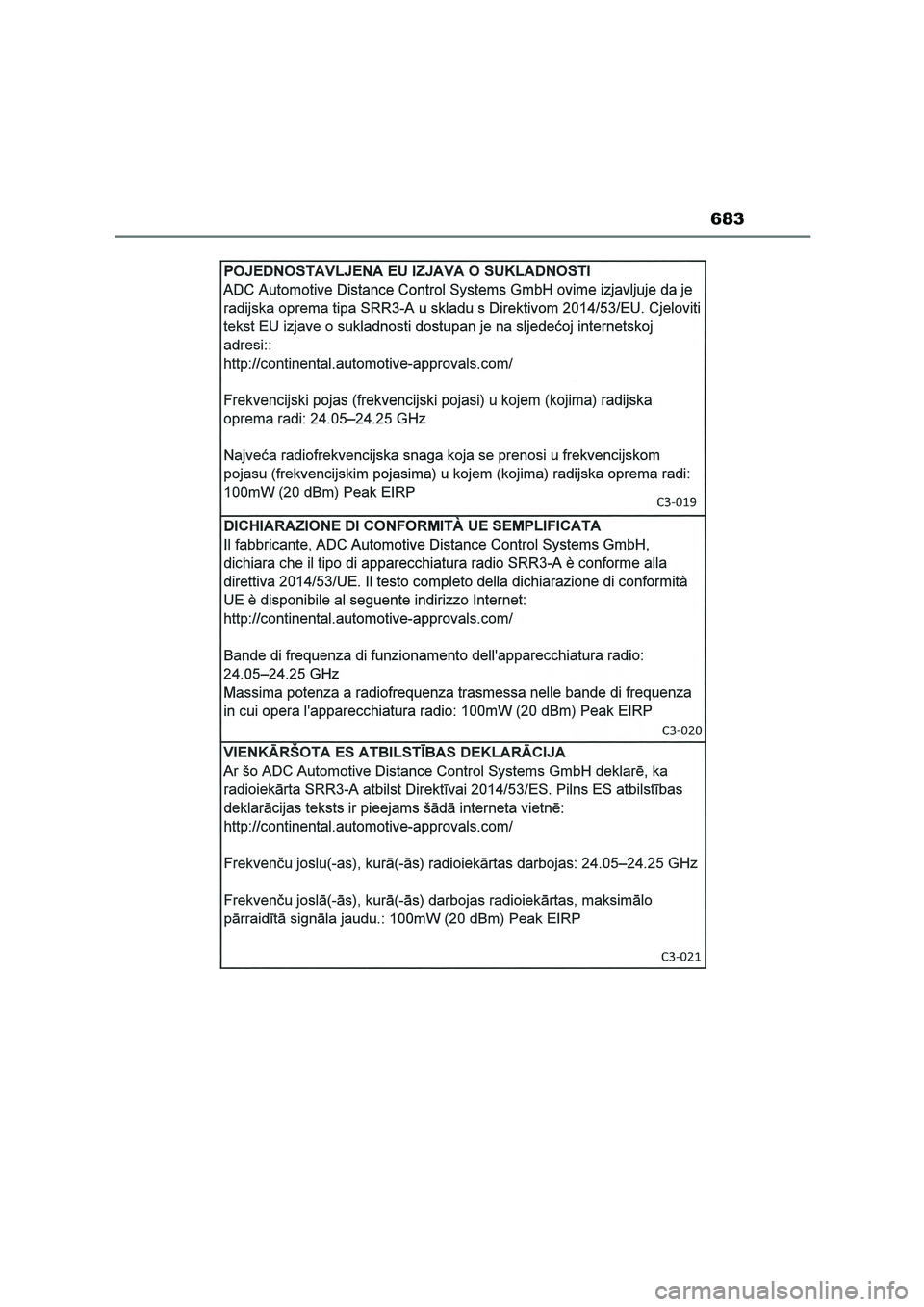 TOYOTA COROLLA 2022  Notices Demploi (in French) 683 