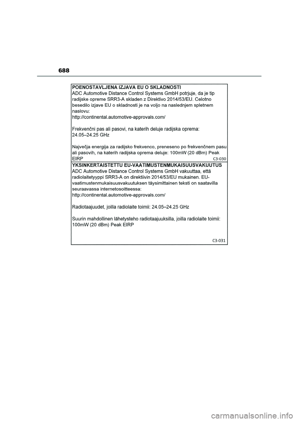 TOYOTA COROLLA 2022  Notices Demploi (in French) 688 